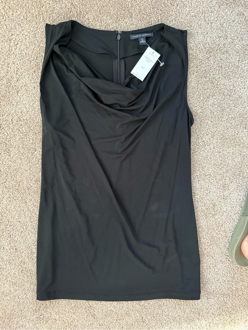 Banana Republic Black Sleeveless Cowl Neck Top